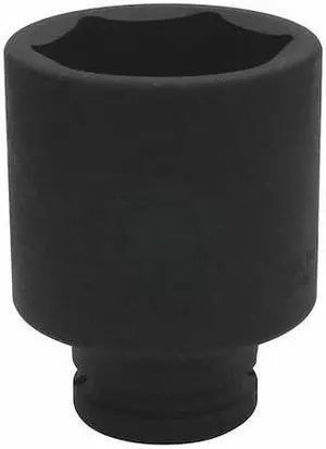 WESTWARD 21WL04 WESTWARD 3/4 in Drive Impact Socket Deep Socket, Black Oxide,