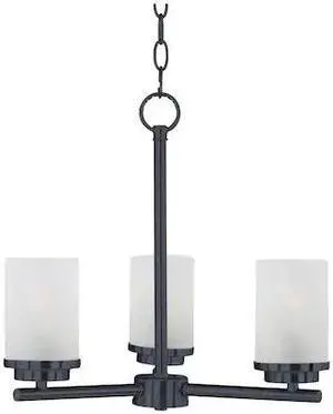 MAXIM 10203FTBK Corona 3-Light Chandelier