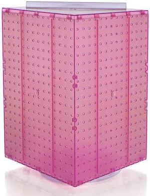 AZAR DISPLAYS 701414-PNK Four-Sided Revolving 14"W x 20"H Pegboard Counter AZAR DISPLAYS 701414-PNK Four-Sided Revolving 14"W x 20"H Pegboard Counter