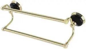 KINGSTON BRASS BA91318PB BA91318PB Water Onyx 18" Dual Towel Bar, Polished Brass