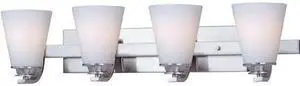 MAXIM 9014SWSN Conical 4-Light 26.25" Wide Satin Nickel Vanity Light