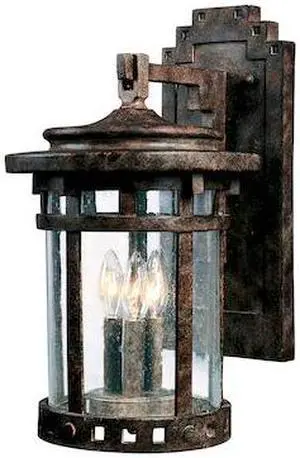 MAXIM 3135CDSE Santa Barbara DC 3-Light 11" Wide Sienna Outdoor Wall Sconce