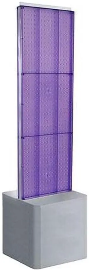 AZAR DISPLAYS 700775-PUR Two-Sided Pegboard Floor Adjustable DisplayPanel Size: