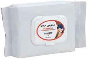 ALLEGRO INDUSTRIES 1001-200PU Alcohol Respirator Cleaning Wipes,PK200