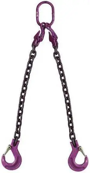 US CARGO CONTROL 932G100DOSA-15 9/32" x 15' - Adjustable 2 Leg Chain Sling w/