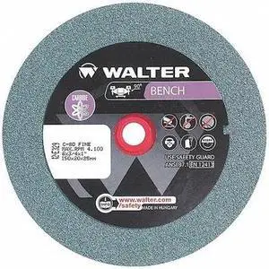 WALTER SURFACE TECHNOLOGIES 12E329 Grinding Wheel,T1 6"x3/4"x1" 80g Fine