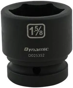 DYNAMIC D025352 1" Drive Standard Socket, Black Phosphate, Tools 1-5/8" X 1"