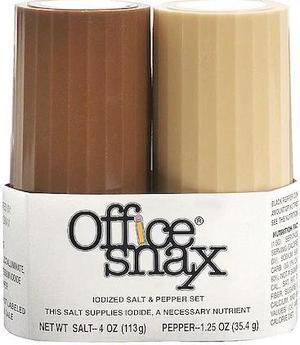 Office Snax 00057 4 oz Salt, 1.5 oz Pepper Condiment Set