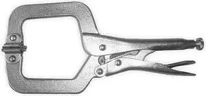 WESTWARD 2FDD2 Locking C-Clamp, 11", 3-3/8Cap, 2-1/4Throat