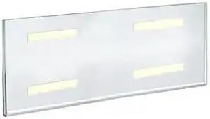AZAR DISPLAYS 122040 Acrylic Frameless Wall Mnt Sign Holder w/ Adhesive Tape