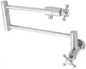 KINGSTON BRASS KS4101BX KS4101BX Metropolitan Wall Mount Pot Filler, Polished