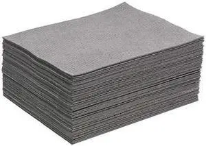 PIG MAT286 Sorbent Pad, 12 gal, 16 1/2 in x 20 in, Universal, Gray, Polyester, PIG MAT286 Sorbent Pad, 12 gal, 16 1/2 in x 20 in, Universal, Gray, Polyester,