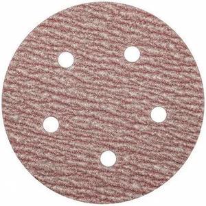 ZORO SELECT 05539520311 Hook-and-Loop Sanding Disc, 5" Dia, 5 Hole, Aluminum