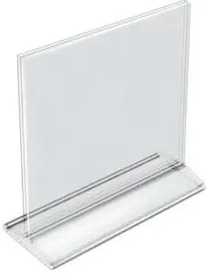 AZAR DISPLAYS 142717 8.5"W x 8.5"H Top-Load Two Sided Sign Holder, PK10