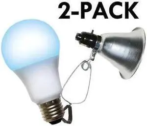 MIRACLE LED 602279 Clamp Lamp Grow Fixture & Blue Spectrum LED Grow Light 4 Pcs