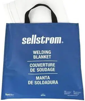 SELLSTROM S97455 High-Temperature Emergency Fire Blanket, Blue Vinyl Pouch,