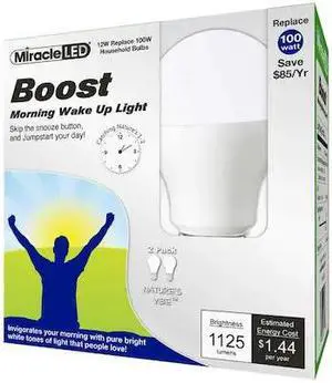 MIRACLE LED 602204 Nature's Vibe Boost Morning Wake Up Light Daylight LED