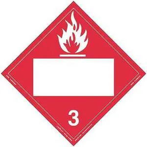 LABELMASTER ZEZ2B Flammable Liquid Placard,Blank,PK25