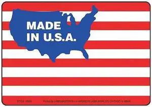 LABELMASTER USA5 Made in the USA Flag Labels,PK500