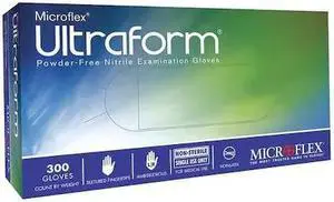 ANSELL UF-524-S UF-524, Disposable Gloves, 2.4 mil Palm, Nitrile, Powder-Free,
