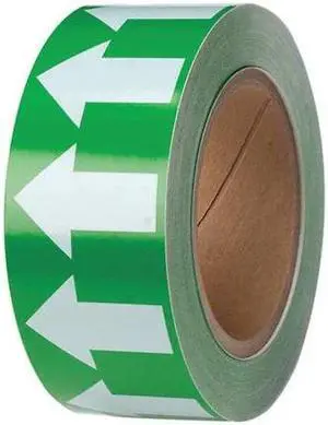 BRADY 91421 Arrow Tape,White/Green,2 In. W