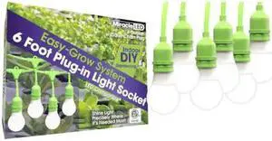 MIRACLE LED 602203 Four Socket LED Ready Corded Lighting System for Grow