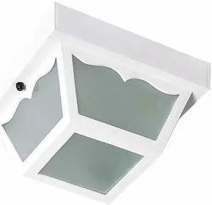 NUVO SF77-879 2-Light - 10in. - Carport Flush Mount - With Frosted Acrylic