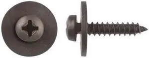 ZORO SELECT 10365PK Sheet Metal Screw, M4.20 x 20 mm, Black Phosphate Steel Pan