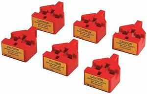 CONDOR 437R25 Circuit Breaker Lockout,Red,1-7/8" H,PK6