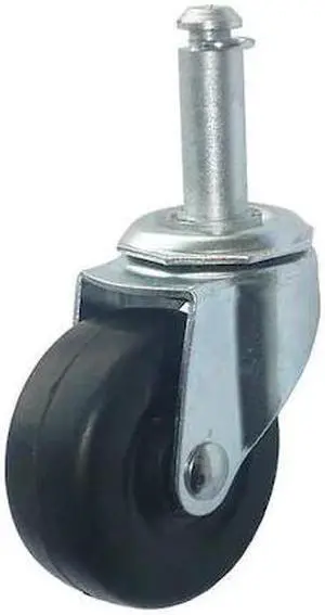 ZORO SELECT 20TM13 Swivel Stem Caster,Rubber,2 in.,75 lb.
