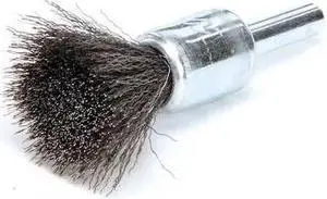 WEILER 96099 Crimped Wire End Wire Brush, Steel, 1/2"