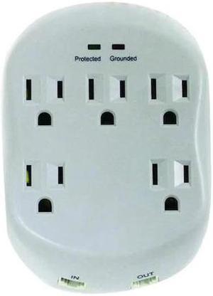 POWER FIRST 52NY44 Surge Protector Plug Adapter,5 Outlets
