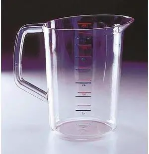 RUBBERMAID FG321800CLR Polycarbonate Measuring Cup,4 Quarts