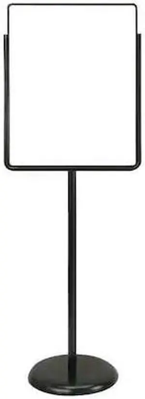 UNITED VISUAL PRODUCTS UVPSH28 Sign Holder, Pedestal, 22x28, Metal, Chrome