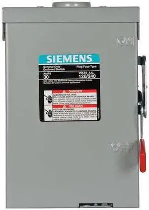 SIEMENS LF211NR Fusible, Safety Switch, General Duty, 240 V, 2PST