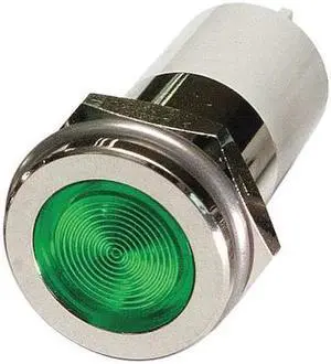 ZORO SELECT 24M170 Flat Indicator Light,Green,24VDC