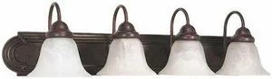 NUVO 60-326 Ballerina 4 Light 30 in. Vanity Alabaster Glass Bell Shades, NUVO 60-326 Ballerina 4 Light 30 in. Vanity Alabaster Glass Bell Shades,