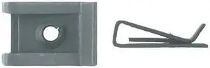 ZORO SELECT 1350PK Spring Nut, #8, U Shape, Steel, Phosphate Finish, 100 PK