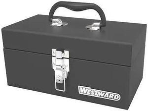 WESTWARD 44ZJ83 WESTWARD Tool Box, Steel, Black, 12 in W x 6-1/2 in D x 5-1/2