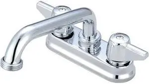 CENTRAL BRASS 0094-H Two Handle Shell Type Bar/Laundry Faucet, NPSM, Centerset,