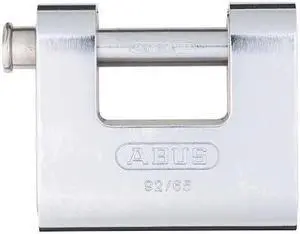 ABUS 92/65 KD Padlock, Keyed Different, Standard Shackle, Brass Body, Steel