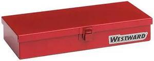 WESTWARD 35XR65 WESTWARD Tool Box, Steel, Red, 10-1/4 in W x 5 in D x 2 in H