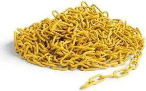 MONTOUR LINE CH-CH-20-YW-125-BX Yellow Plastic Chain, 2 In, 125 Ft. Long