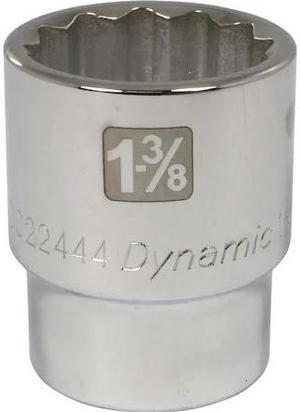 DYNAMIC D022444 3/4" Drive, 1-3/8" SAE Socket, 12 Points