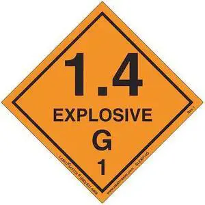 LABELMASTER SLEXP14G Explosive 1.4 G Label,Vinyl,PK500