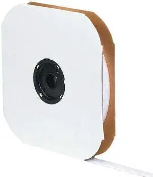 TAPE LOGIC HLT124 Reclosable Fastener, Rubber Adhesive, 75 ft, 2 in Wd, White