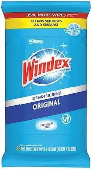 WINDEX 319251 Wipes Glass Cleaner Wipes, Unscented