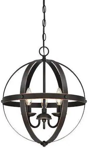 WESTINGHOUSE 6341800 Three-Light Indoor Chandelier Stella Mira ORB