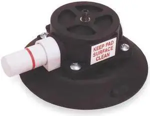 WOODS POWR-GRIP LJ45AMP1420T38L Suction Cup Mount,4.5 Dia,1/4-20x3/8