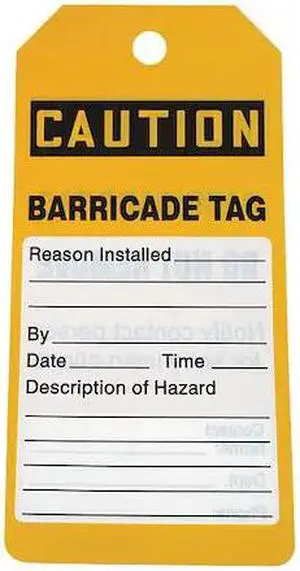 ACCUFORM 43Z240 Caution Tag By The Roll,6-1/4 x 3,PK100